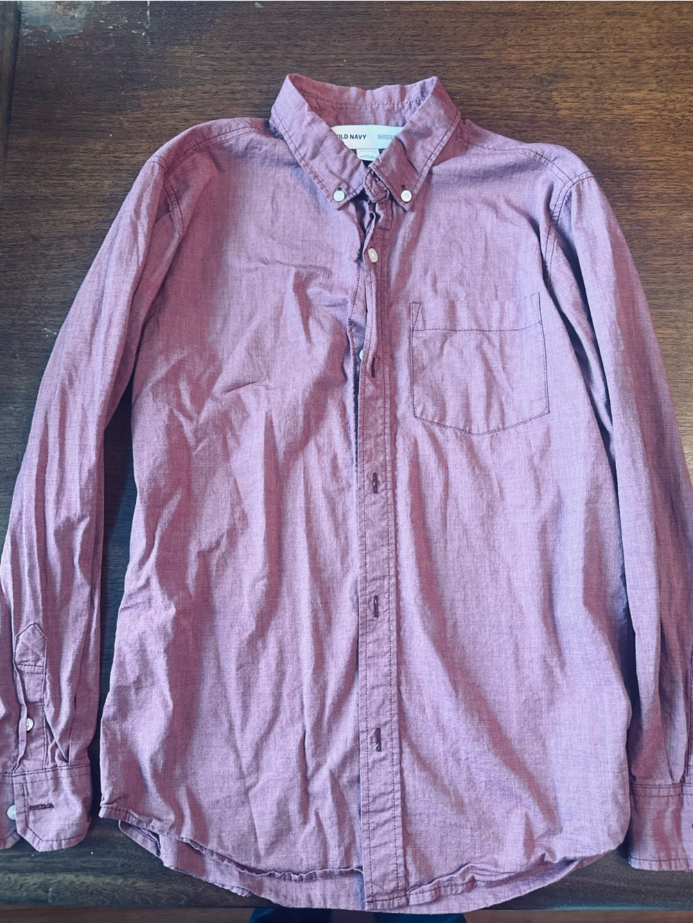 Old Navy Button-Down Shirt in Dusty Rose